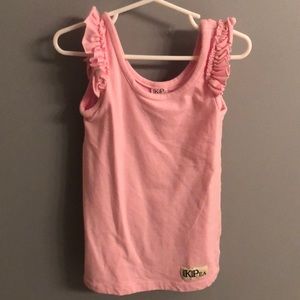 KPea pink ruffle tank size 8.